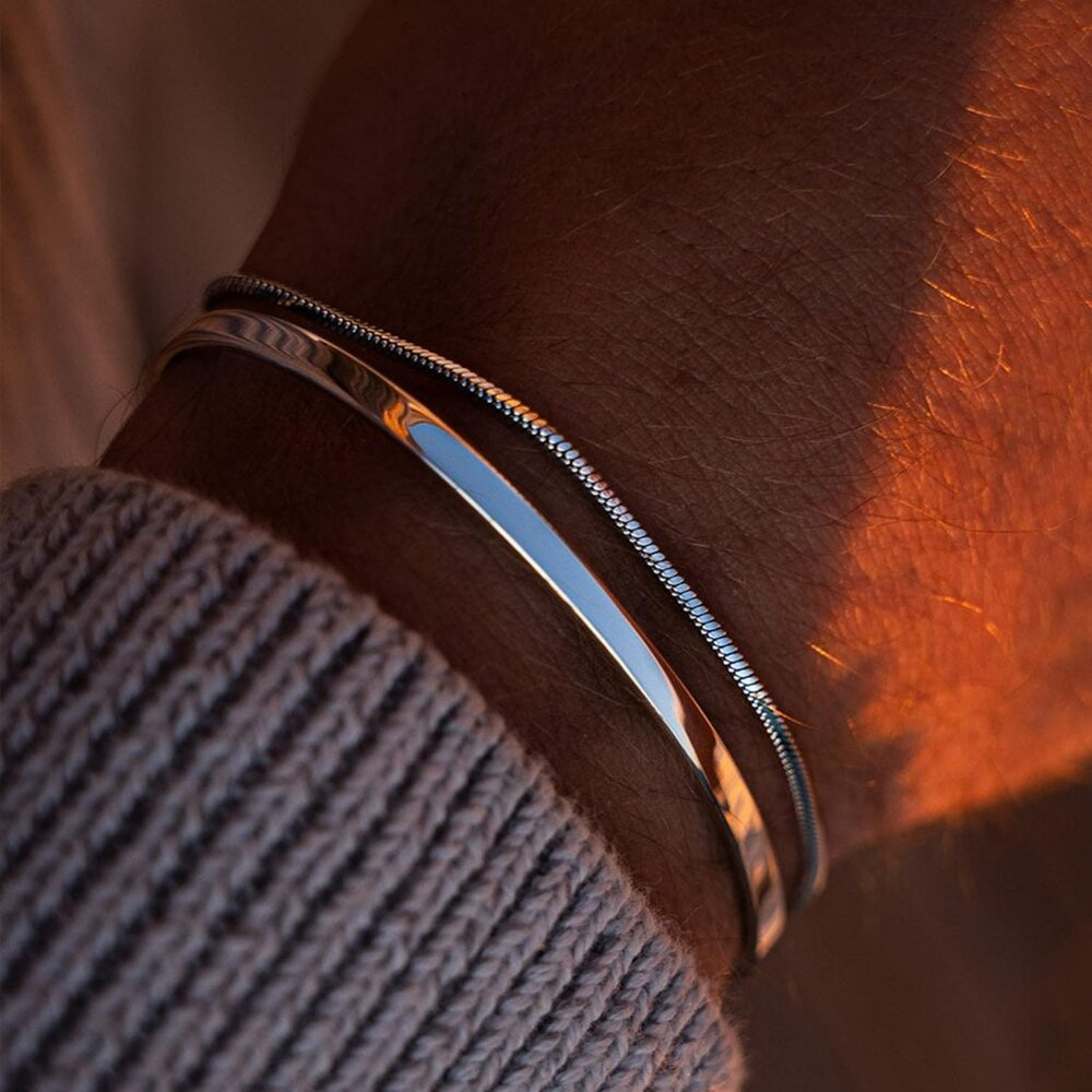 Stackable Bracelets For Men - Dainty 925 Sterling… - image 4